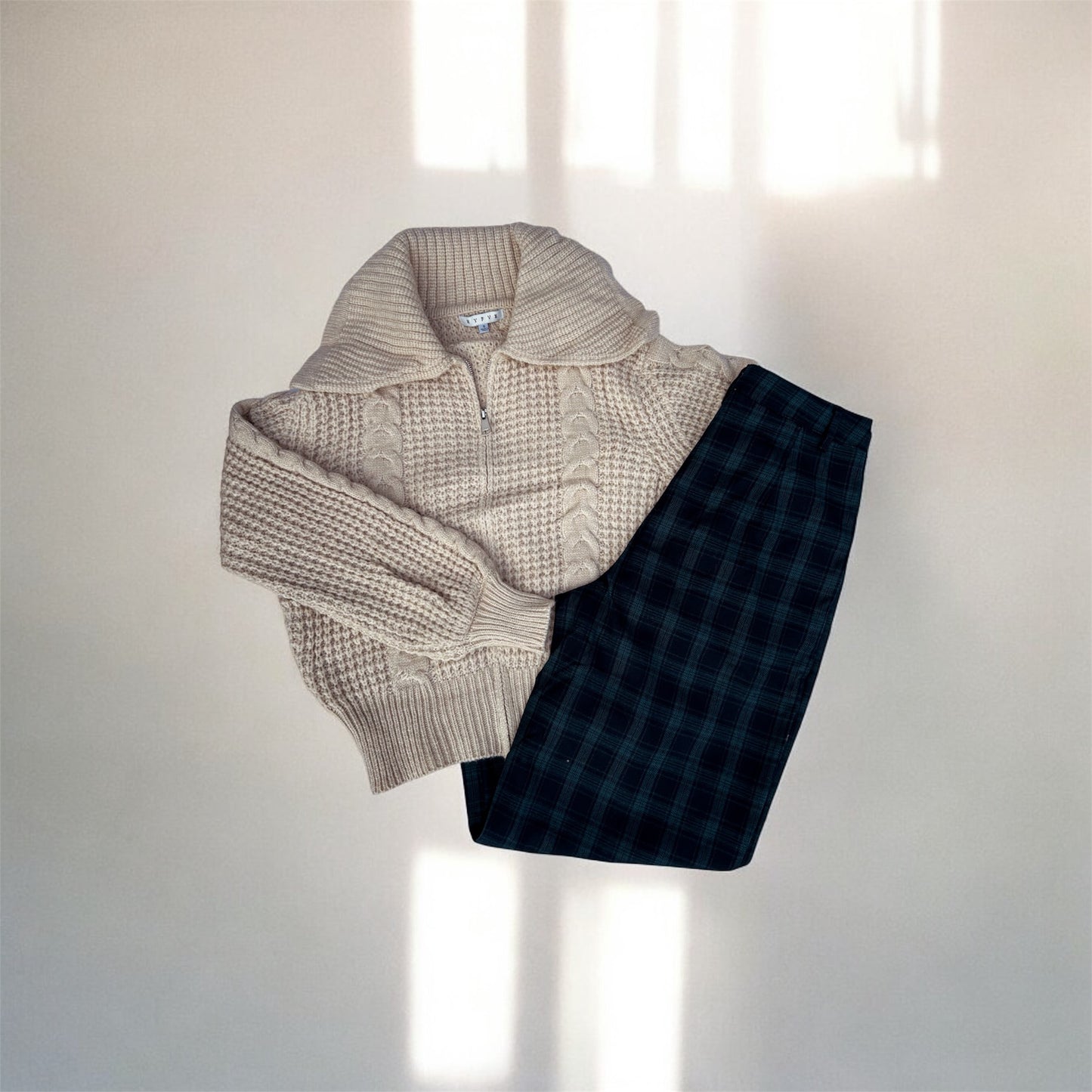 Roasted Chestnut Zip Up Sweater