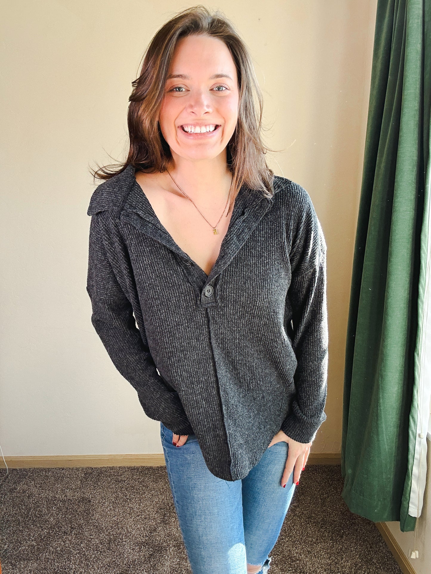 The Charley Collared Henley