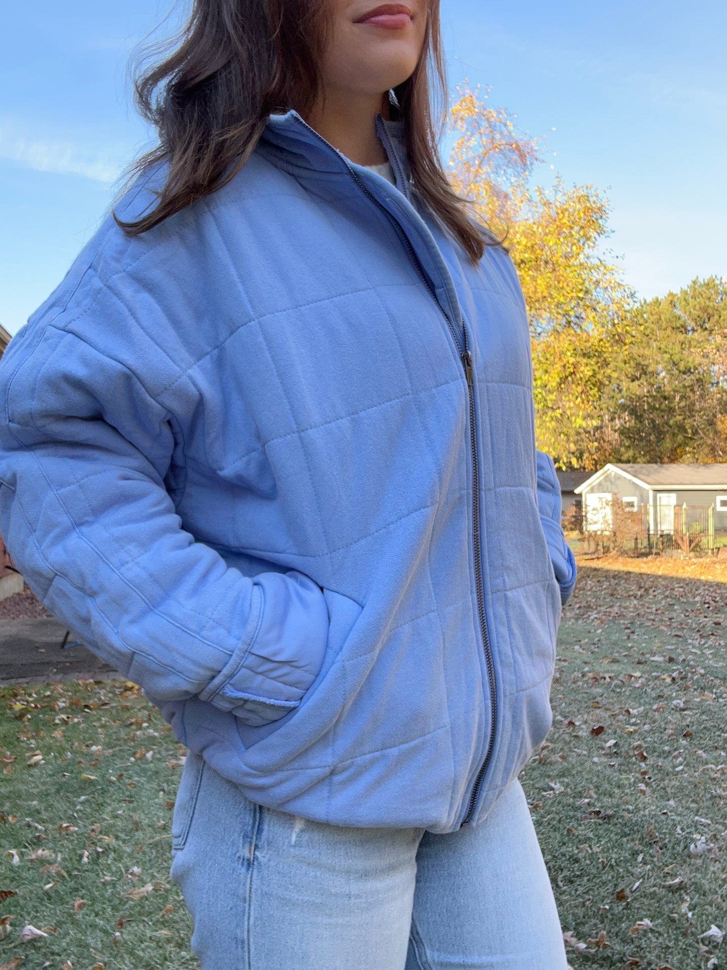 Central Perk Jacket in Windy Blue