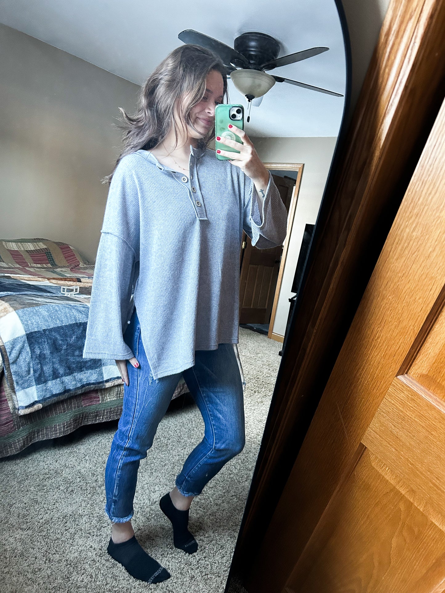 The Dahlia Henley